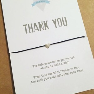 Teacher thank you wish bracelet