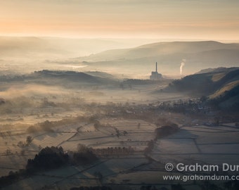 Hope Valley mist, Peak District, UK - a fine art landscape photography print