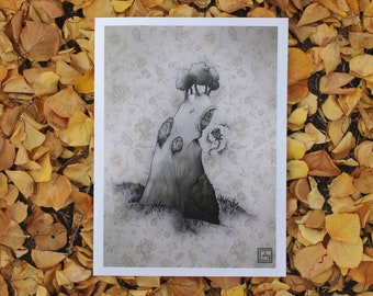 Kodama Tree Spirit 9X12 Metallic Print with 1/2in border