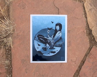 Vampire 9X12 Metallic Print with 1/2in border