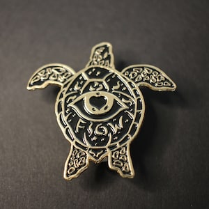 Cosmic Creatures - Lush Reef Turtle - Enamel Lapel Pin