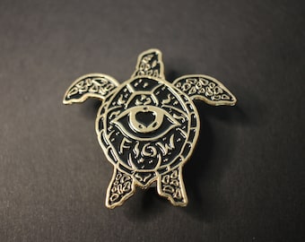 Cosmic Creatures - Lush Reef Turtle - Enamel Lapel Pin