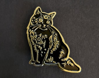 Cosmic Creatures - Three Eyed Cat - Enamel Lapel Pin