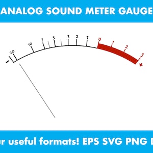 Analoges Schallmesser! EPS, SVG, PNG, Dxf. Sofortdownload! Cricut, Scherenschnitt, Basteln.