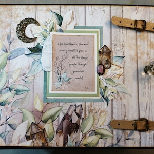 Album de scrapbooking, PDF/tutoriel vidéo, album photo DIY - Jardin au crépuscule mystique