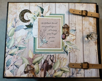 Scrapbook Album Tutorial/ PDF tutorial/ Video Tutorial/ Photo Album - Mystical Twilight Garden