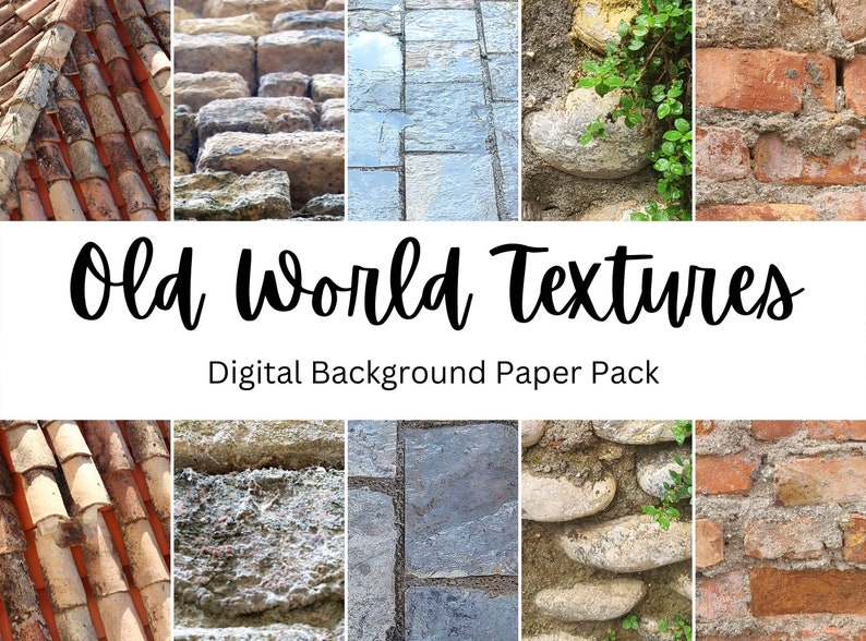 Title Texture Old Old World Textures: Brick and Stone Digital Paper (digital Download) - Etsy