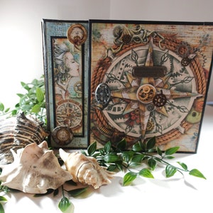 Tutorial pop-upalbum, pdf + instructievideo plakboek, Sea World-minialbum