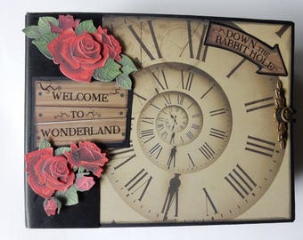 Alice in Wonderland, PDF + Video Scrapbook Tutorial, Photo Album Tutorial
