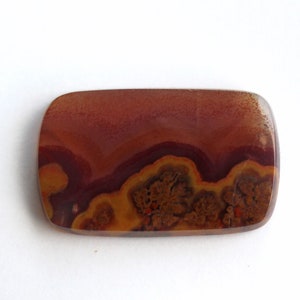 Moroccan Agate Cabochon - Red and Yellow Agate Stone Cab - Destash