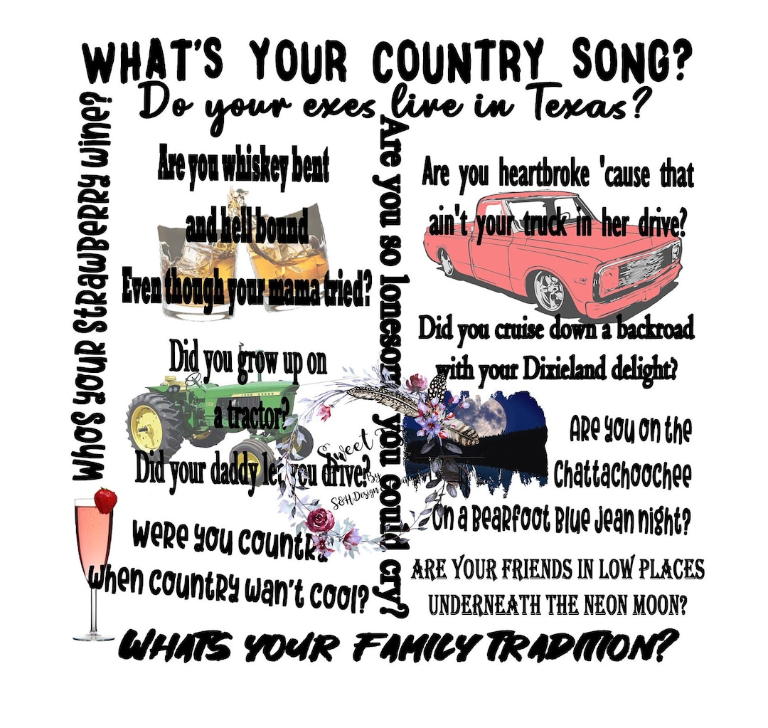 Thomas Rhett Whats Your Country Song Strawberry Wine Whiskey Etsy