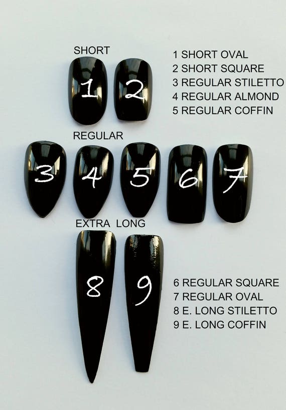 Acrylic Nail Length Chart