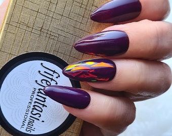 Purple nails, Autumn, Fall, Press on nails, custom false nails, stiletto, almond, square, coffin, ballerina, oval, long, medium, short
