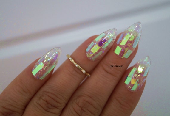clear glass nail designs