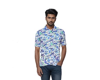 Men&#39;s Smitty Polo  Shirt-Ocean State of Mind