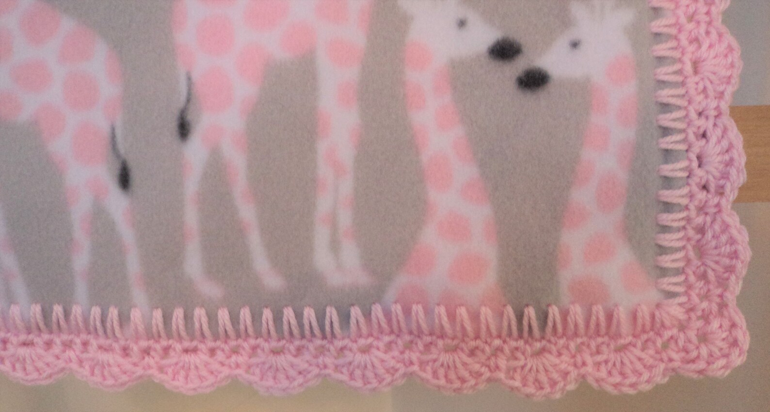 Pink Giraffes on Gray Baby / Toddler Fleece Blanket With Etsy