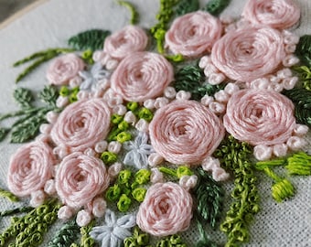 Custom Wedding Bouquet Embroidery Hoop | Anniversary Keepsake