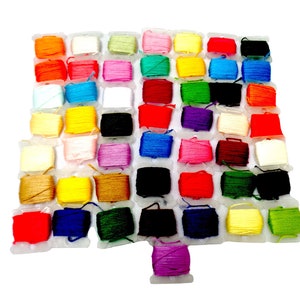 50pcs or 1pc Embroidery cross stitch thread floss hand craft Eco-cotton sewing threads bundles with thread on bobbins