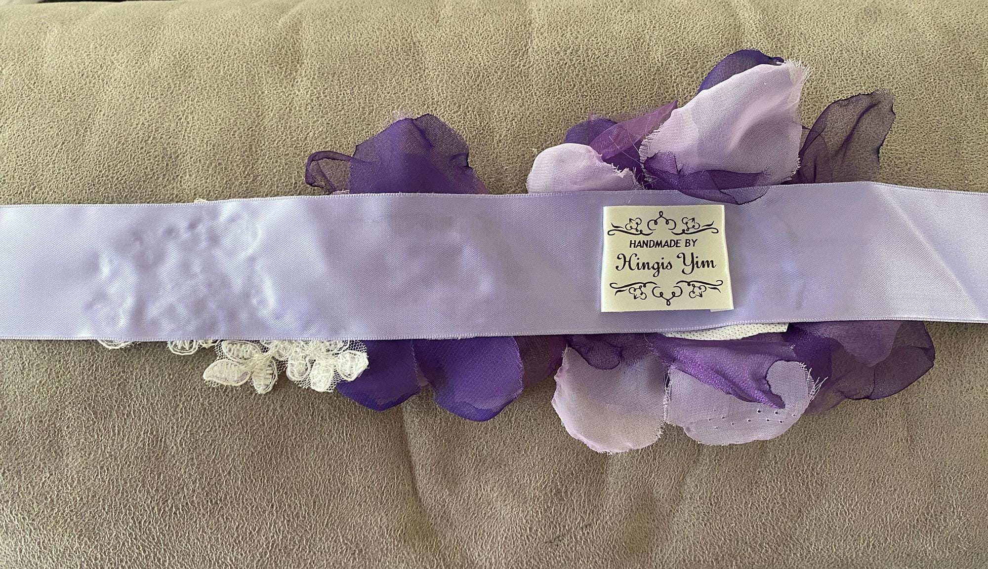 purple wedding dress sash $1300 NEW Iconic GARLAND Vera Wang Purple Lilac SASH Wedding Bridal Dress  Belt