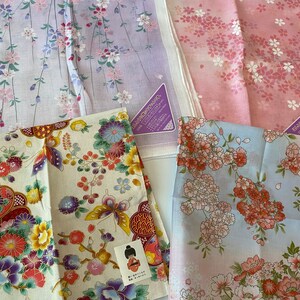 Craftuneed Premium 100% cotton Japanese flower print handkerchief Ladies Hankies multi size available Perfect gift image 2