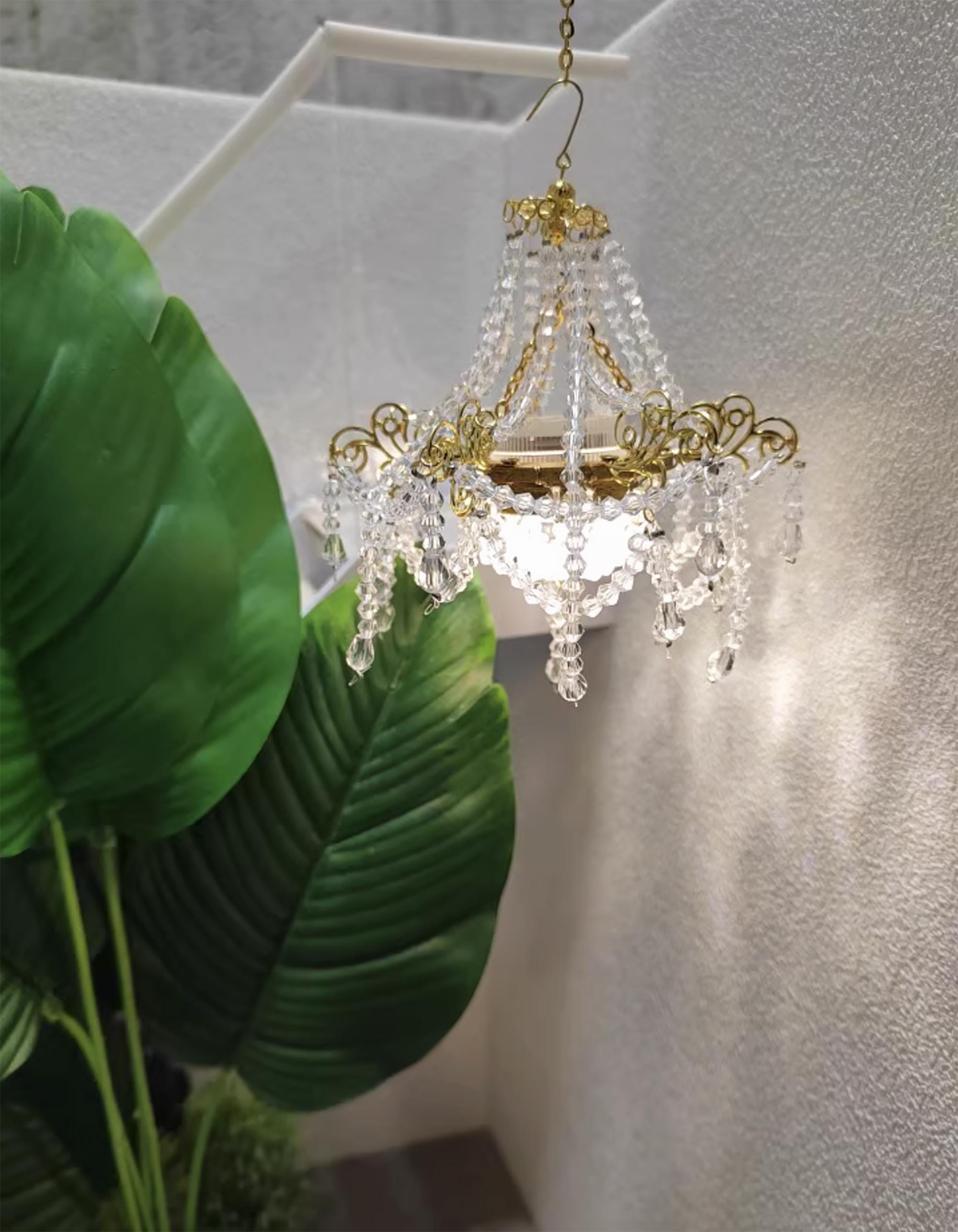 1:6スケール ミニチュアドール用 フェイククリスタルシャンデリア