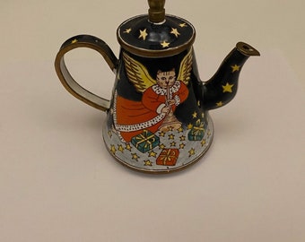 Trade Plus Aid Angel Cat Teapot Hand paint Enamel Limited Edition Collectable