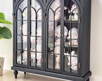 Handmade 1:6 Scale Miniature French Style Sideboard Dollhouse Display Cabinet Furniture Available in White