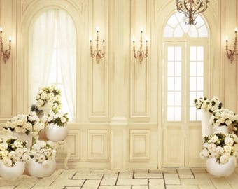 1:6 Scale Dollhouse Doorway Backdrop - Fabric Miniature Background Scene