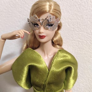Craftuneed 1:6 Scale Doll Metal Masquerade Mask Miniature dollhouse handmade Fashion Accessory for Dolls
