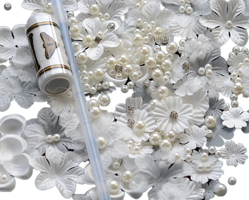 Craftuneed Job lot or 10 pieces ivory fabric flower petals Etsy