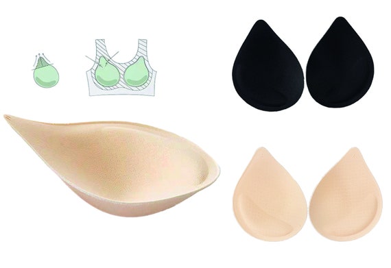 Buttonmode Padded Bra Cups Insert or Sew In, Instant Push up Size up Lift  up Support, Breast Enhancer for Bridal and Dresses, White, Size DDD/F, 1  Pair 
