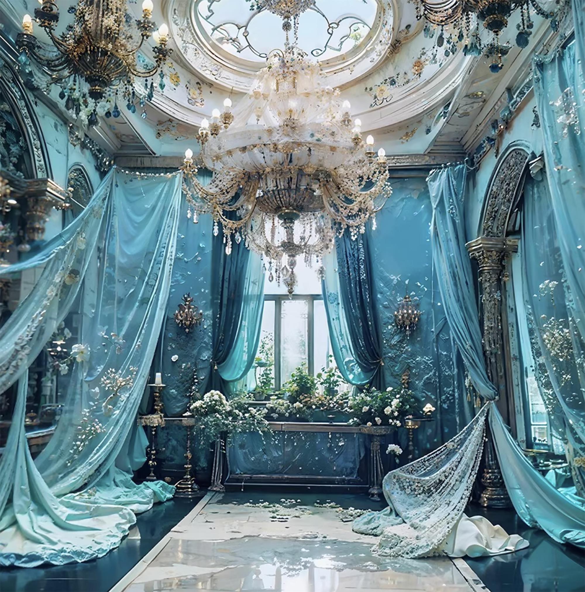 1:6 Scale Dollhouse Fabric Backdrop – Luxurious Miniature Photo Scene ...