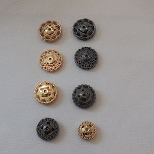 Craftuneed metal snap fastener press stud popper snap in floral shape in width 1.5cm - 2cm Per snap fastener