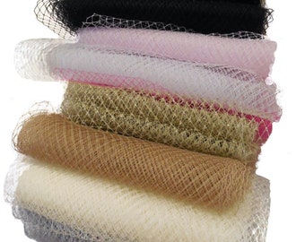 Craftuneed bridal Wedding birdcage veiling Millinery hat veil net  various colours Per Meter