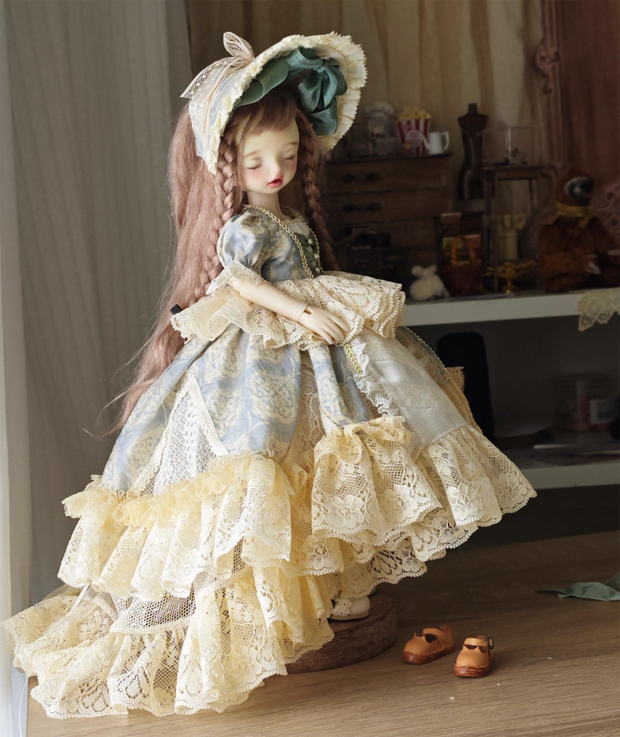 ハンドメイド ビクトリアン レース ドールドレスセット ロココ調 BJD
