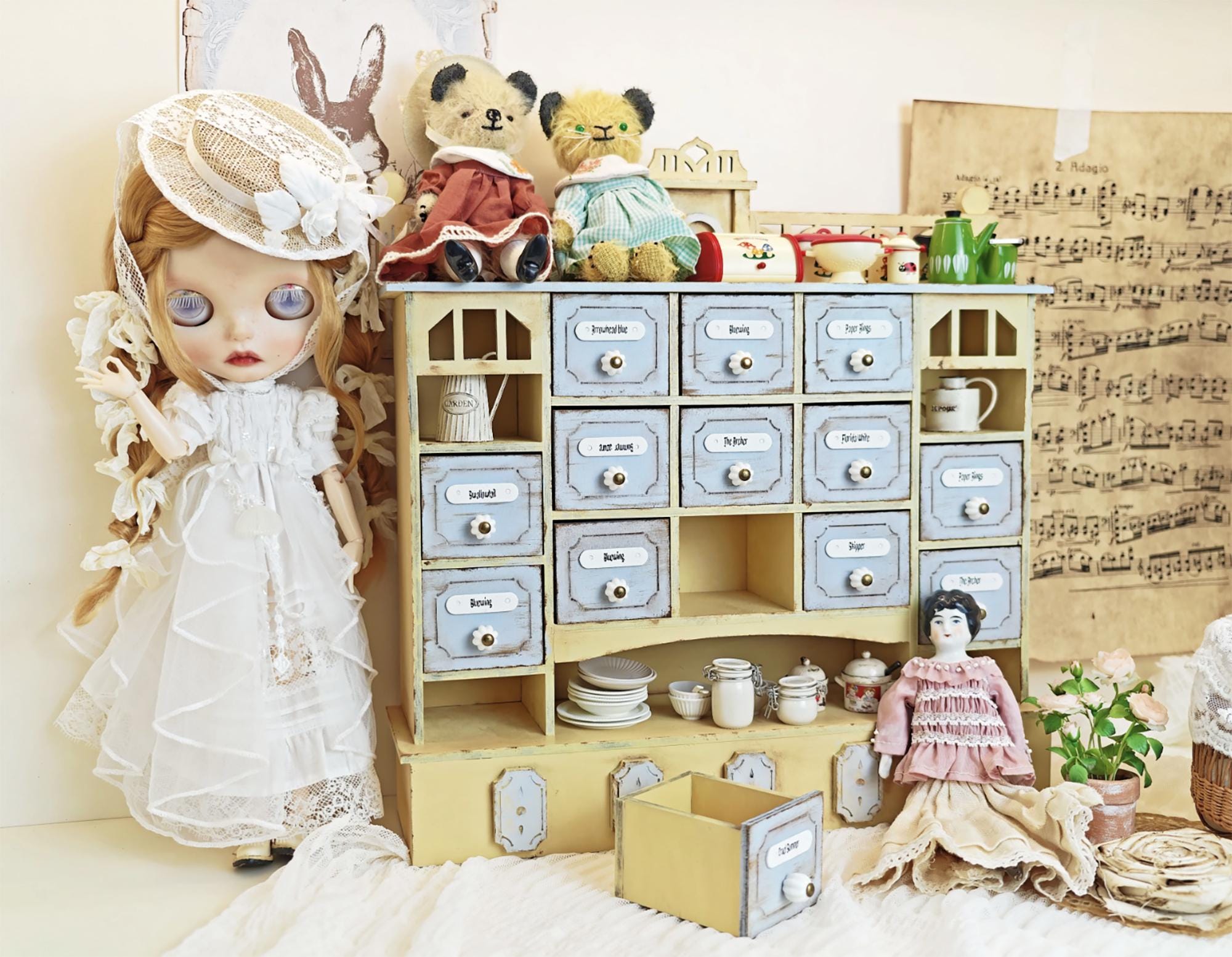 DIYドールハウスミニチュア家具キット - 1/6 & 1/12スケール 薬局 