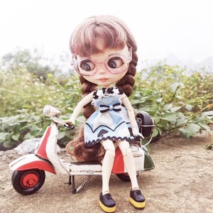 Craftuneed 1:6 Scale Retro Miniature Motorcycle for BJD Fashion Doll Dollhouse bike vehicle Decoration Prop