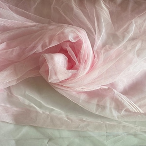Craftuneed Bundle 3.9 Meters Baby Pink Premium Soft hexagonal tulle fabric for Dress sewing