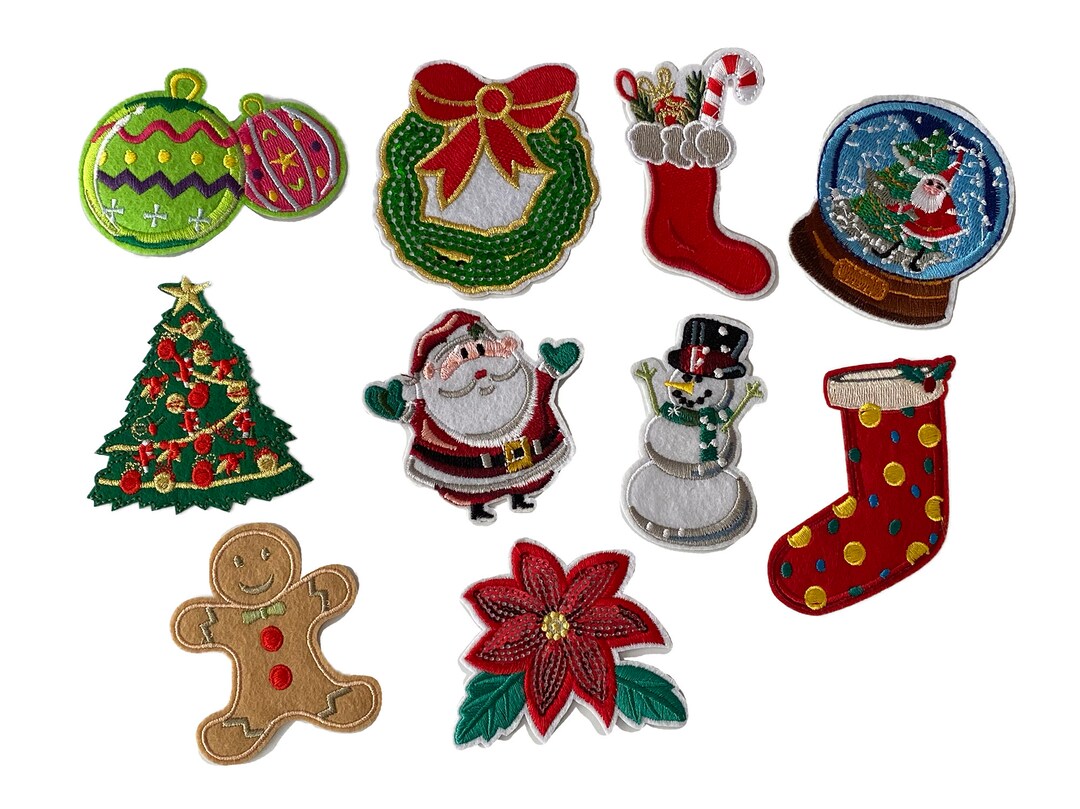 Craftuneed Job Lot 10pieces Iron on Christmas Santa Claus Etsy UK