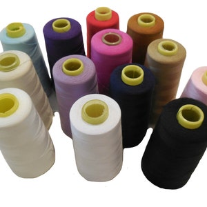 Craftuneed 100% Cotton Reel Spool Sewing Thread All Purpose Thread 3000yards various colour choices Per roll
