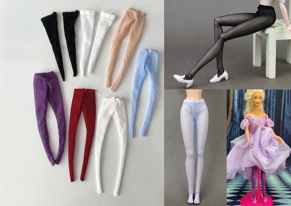 Craftuneed 1:6 Handmade 29cm 30cm Height Doll Thigh & Full Length Nylon Tights  Stockings Standard One Size 