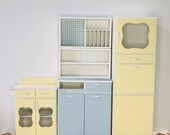 1:6 miniature dollhouse Kitchen Wood Cabinet Storage Sideboard furniture Cottage Style