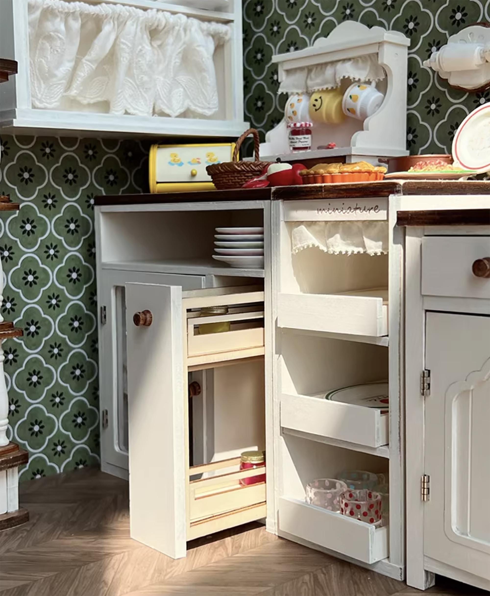 ハンドメイド 1:6 スケール ドールハウス ミニチュア キッチン家具