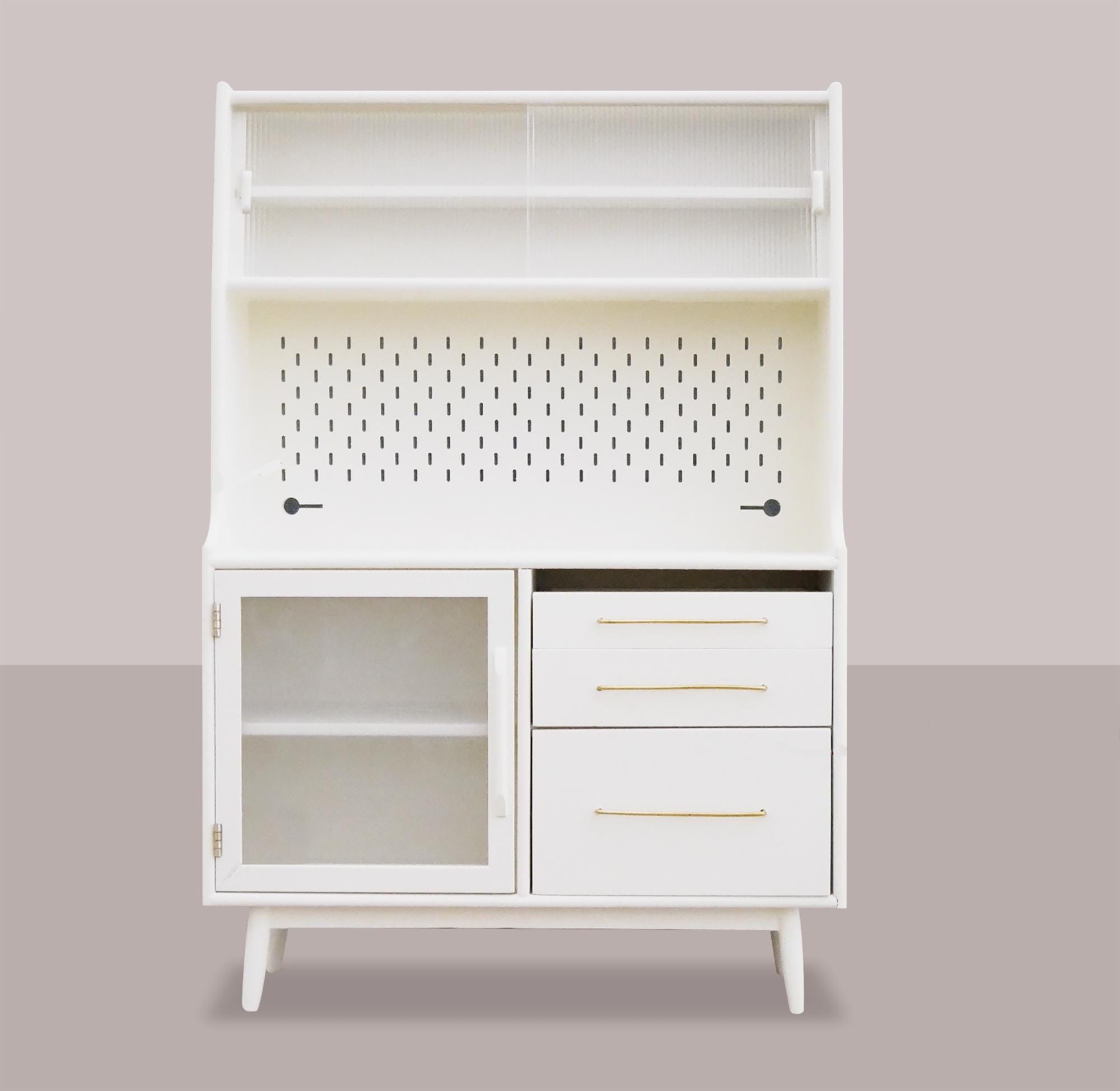 1:6スケール ドールハウス モダン 木製 サイドボード キャビネット 扉