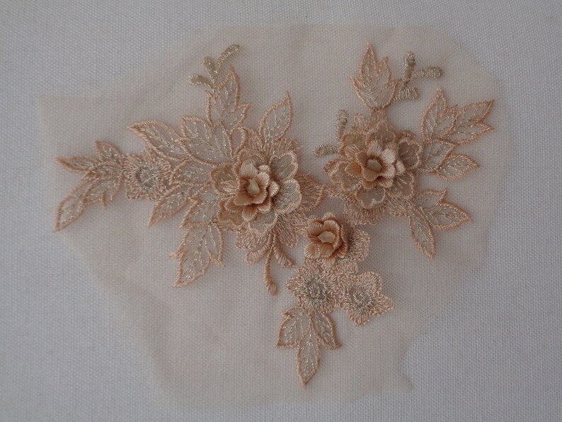 Craftuneed double layers floral lace applique sew on tulle Etsy
