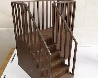 ドールハウス用螺旋階段キット 金属製 1:12スケール ミニチュア階段