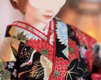 手作り人形用着物衣装（帯付き）和風人形用ドレス 1/6、1/4、1/3