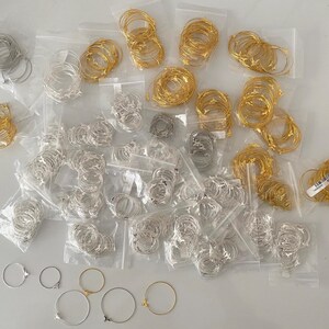 Craftuneed Bundle 1000+ pcs silver gold platinum plated circle earring hooks earring wire jewellery findings for craft making