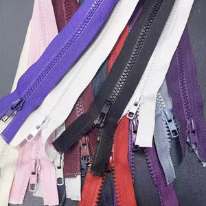 Grov, öppen plastdragkedja: 70 cm sydragkedja - per dragkedja