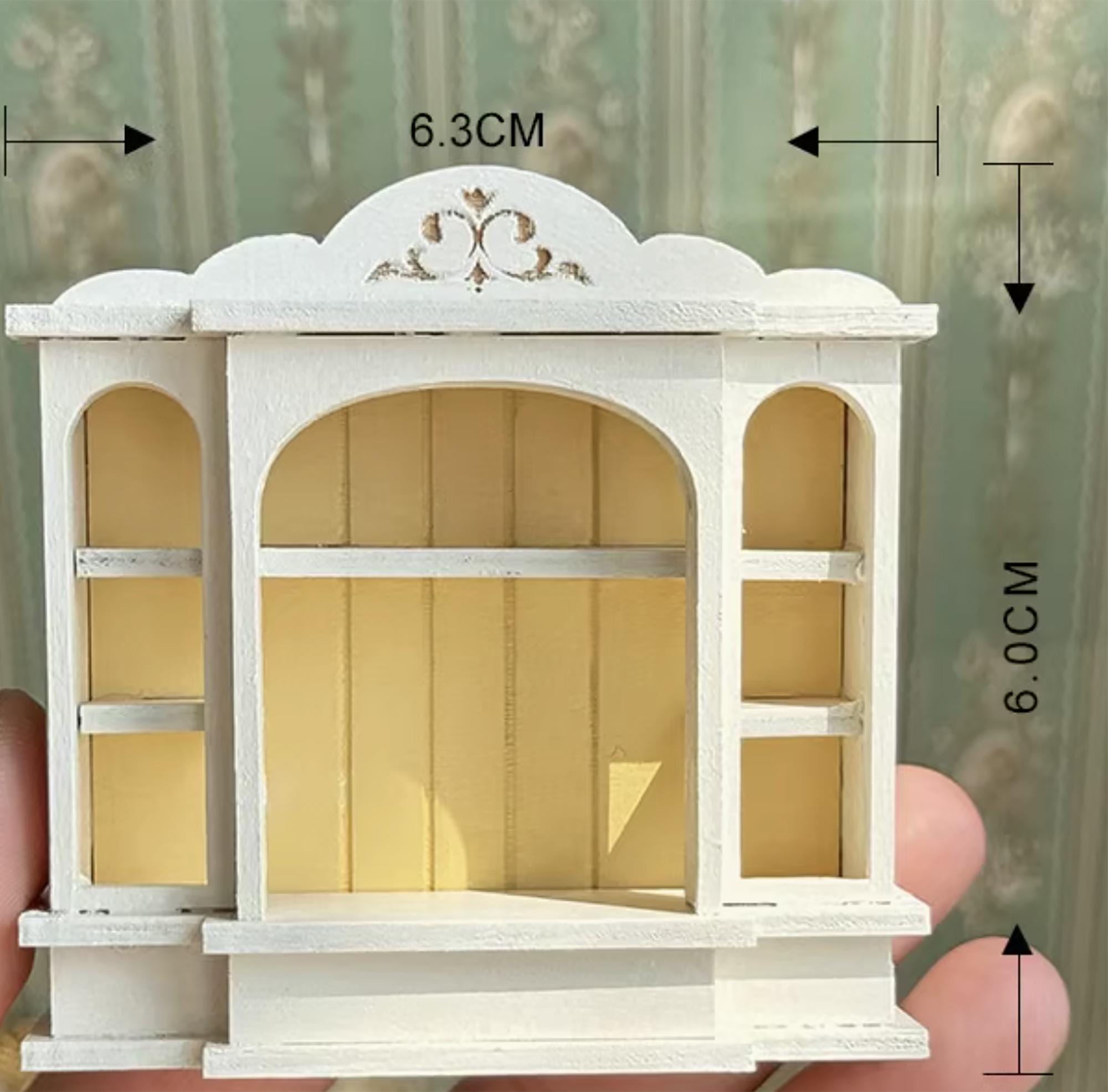 WESIEVYA – Mini Armoire En Bois Pour Maison De Poupée – Vitrine Miniature Décorative – Cadeau Enfant
